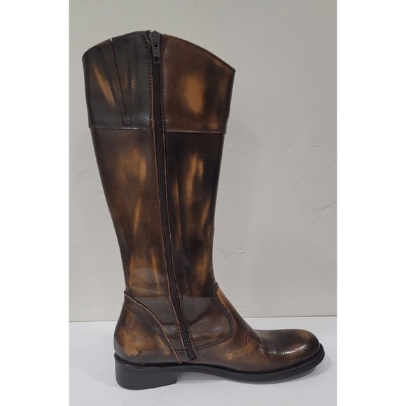 Lumiani Specoale Italy Womens Polished Leather Boots Brown Sz.EU-38 US-7 - Picture 2 of 11